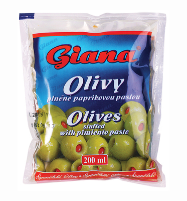 ZELENE MASLINE PUNJENE SA PIMIENTO PASTOM 195g
